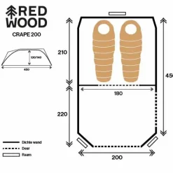 Crape 200 Tunneltent